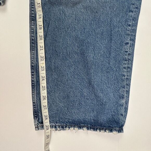 Gap Low Rise Stride Jeans Medium Blue Wash Wide Straight Leg Relaxed Denim sz 31 - Picture 7 of 12